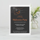 Dark Halloween Party Kaart (Staand voorkant)