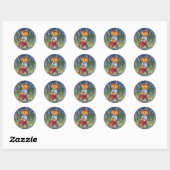 Dark Halloween Pumpkin Boy Ronde Sticker (Vel)