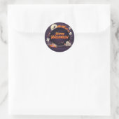Dark Happy Halloween Ronde Sticker (Tas)