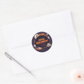 Dark Happy Halloween Ronde Sticker (Envelop)