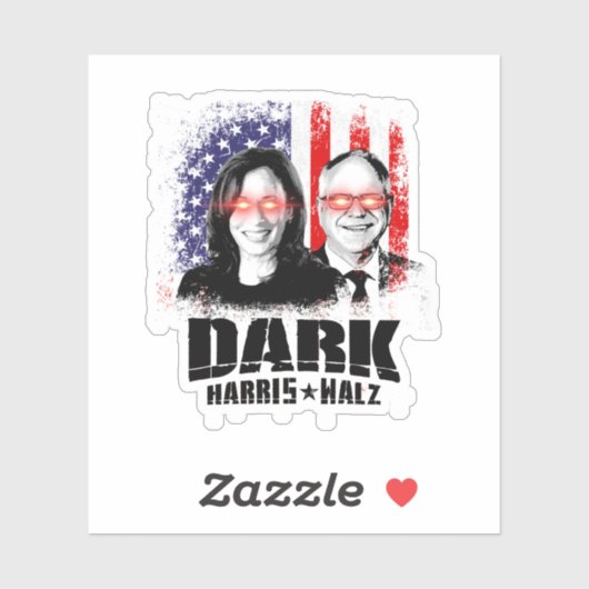 Dark Harris Walz 2024 Sticker (Vel)