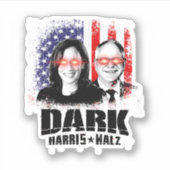Dark Harris Walz 2024 Sticker (Voorkant)