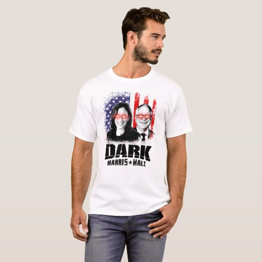 Dark Harris Walz 2024 T-shirt (Voorkant volledig)