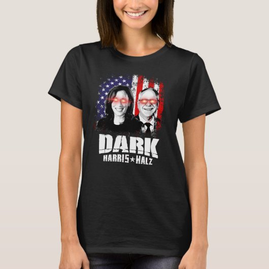 Dark Harris Walz 2024 T-shirt (Voorkant)