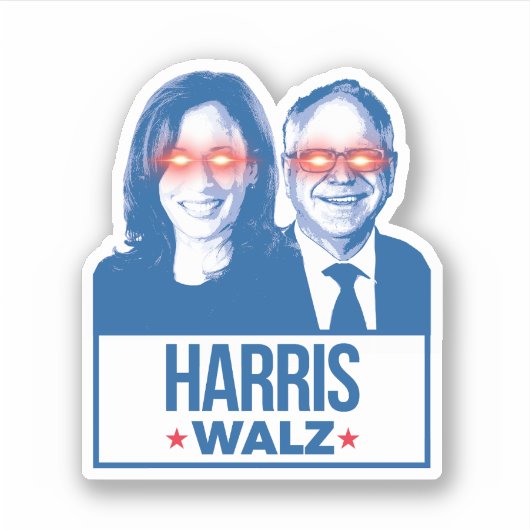 Dark Harris Walz Sticker (Voorkant)
