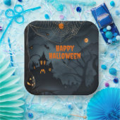 Dark Haunted Night Papieren Bordje (Feest)