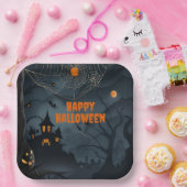 Dark Haunted Night Papieren Bordje (Feest)