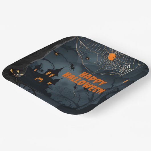 Dark Haunted Night Papieren Bordje (Gebogen)