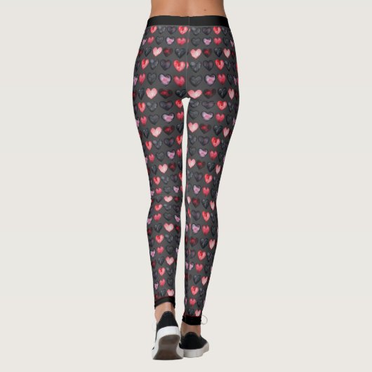 Dark Hearts Gothic Leggings (Achterkant)