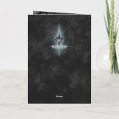 Dark Heavy Metal Death Skull Graveyard Birthday Kaart (Achterkant)