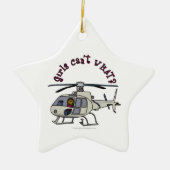 Dark Helikopter Pilot Girl Keramisch Ornament (Voorkant)
