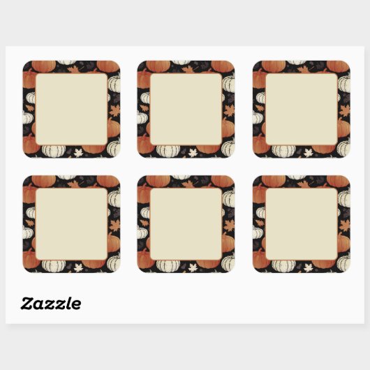 Dark Herfst Pumpkins Halloween Label Sticker (Vel)