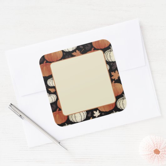 Dark Herfst Pumpkins Halloween Label Sticker (Envelop)