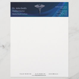 Dark Holographic 3D Medical Caduceus Chrome Briefhoofd