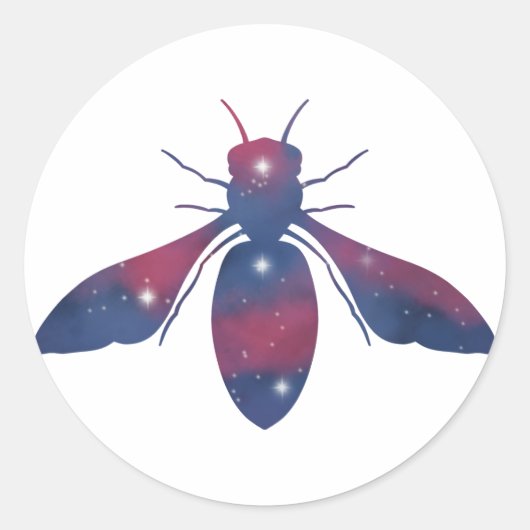 Dark Honeybee Starscape Sticker (Voorkant)