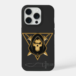 Dark Hooded Skull iPhone 15 Pro Hoesje