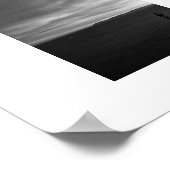 Dark Horizon Sunset Zwart-wit Fotografie Poster (Hoek)