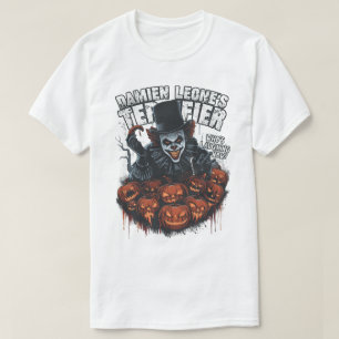 Dark Horror Halloween Creepy Clown Illustratie T-shirt