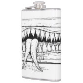 Dark Horror Illustration – Surreal Monster Chest  Heupfles (Links)