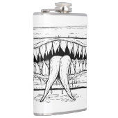 Dark Horror Illustration – Surreal Monster Chest  Heupfles (Rechts)