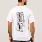 Dark Horror Illustration – Surreal Monster Chest  T-shirt (Achterkant)