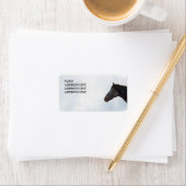 Dark Horse and Sky - Western retouradres Etiket (Insitu)