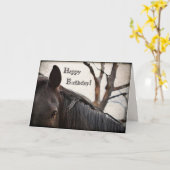 Dark Horse Happy Birthday Groet Kaart (Gele Bloem)