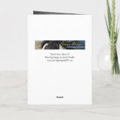 Dark Horse Runs in het Snow II Horse Wenskaart Kaart (Achterkant)