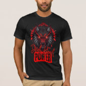 Dark Howl Power | Red Wolf Magic Art T-shirt (Voorkant)