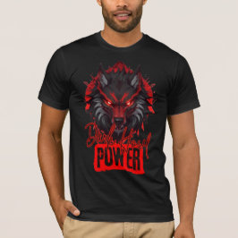 Dark Howl Power | Red Wolf Magic Art T-shirt