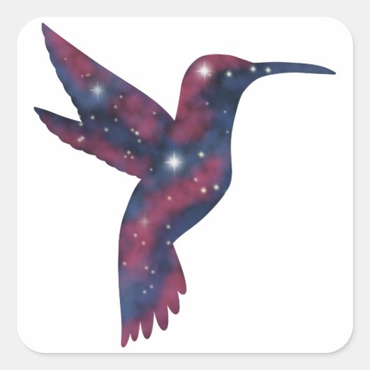 Dark Hummingbird Starscape Sticker (Voorkant)