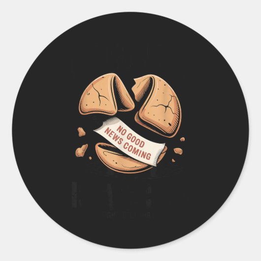 Dark Humor Cynical Sarcastic Emotional Honesty Pes Ronde Sticker (Voorkant)