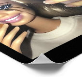 Dark Humor Doll Smoking Selfie Parodie Poster (Hoek)