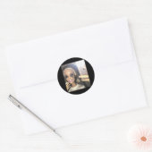 Dark Humor Doll Smoking Selfie Parodie Ronde Sticker (Envelop)