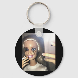 Dark Humor Doll Smoking Selfie Parodie Sleutelhanger