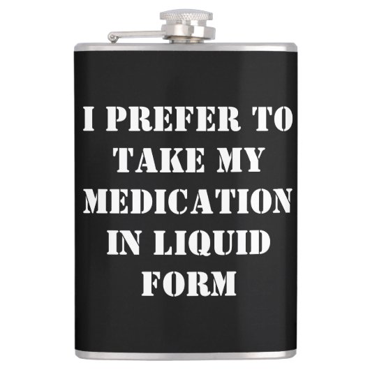 Dark Humor Flask by Skullnskin / J. H. Thornton Heupfles (Voorkant)