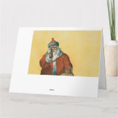 Dark Humor Kerstman met een Pistool Kaart (Achterkant)