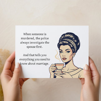 Dark Humor Marriage Joke Engagement & Wedding Card Kaart