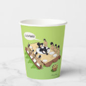 Dark Humor Native Amerikaanse Thanksgiving Cartoon Papieren Bekers (Achterkant)