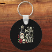 Dark Humor Poison Bottle Gothic Halloween Aestheti Sleutelhanger (Voorkant)