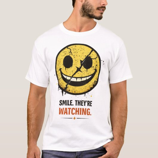 Dark Humor Smiley Face T-shirt (Voorkant)