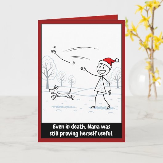 Dark humour Christmas Kaart (Gele Bloem)