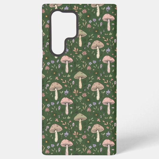 Dark Hunter Green Fungi Seamless Sophisticated Samsung Galaxy Hoesje (Achterkant)