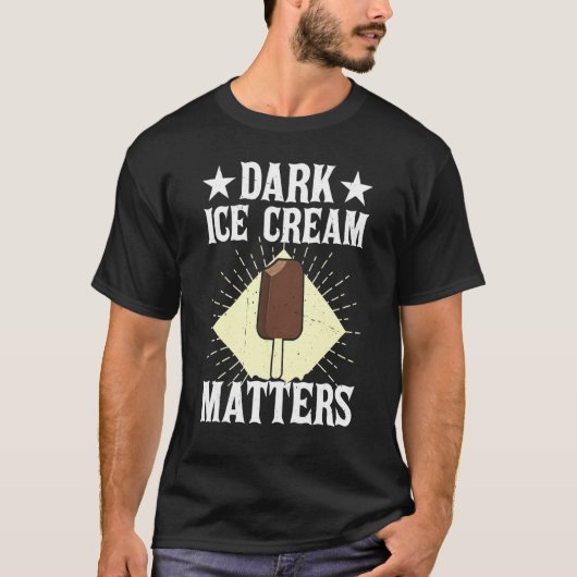 Dark Ice Cream Matters Sorbet Popsicle Mochi T-shirt (Voorkant)