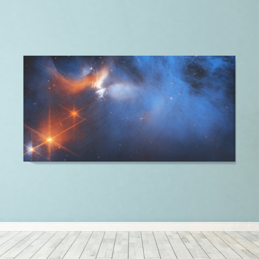 Dark Icy Molecular Cloud | JWST Canvas Afdruk (Insitu (Houten vloer))