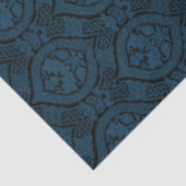 Dark Indigo Blue  Damask Tissuepapier (Detail)