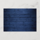 Dark Indigo Mason Jar Lights Lace Weddenschap Deta Informatiekaartje (Achterkant)