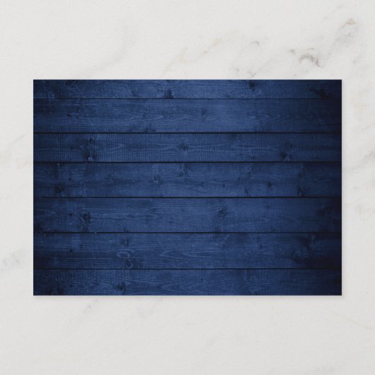 Dark Indigo Mason Jar Lights Lace Weddenschap Deta Informatiekaartje (Achterkant)