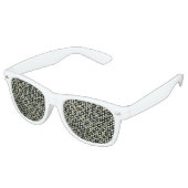 Dark Interlace Motif Mosaic Pattern Retro Zonnebril (Gekanteld)