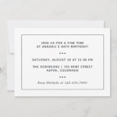 Dark Iridescent Balloons Birthday Party Kaart (Achterkant)